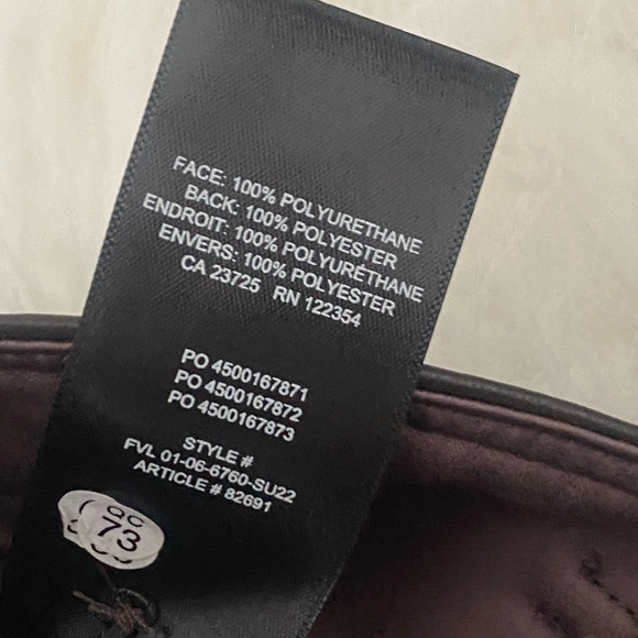 ARITZIA Babaton Women's mocha Brown Vegan Faux Leather Pants Belted Size 4 - Picture 5 of 8